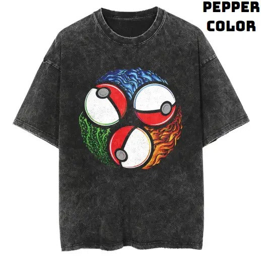 The Starter Loop Vintage Tee, Pokeball Shirt, Pokemon Shirt, Vintage Pokemon Anime T-shirt, Anime Manga Shirt, Funny Shirt, Vintage Graphic Tee, Unisex T-Shirt, Gift For Fan Pokemon, Crewneck Short Sleeve Shirt Top Menswear Streetwear