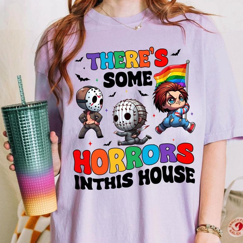 There's S0me Horrors In This House Shirt Lgbtq, Funny Horror Shirt, Halloween Shirt