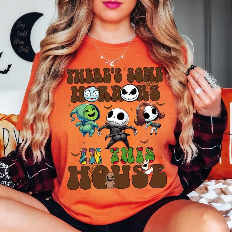 There's S0me Horrors In This House Shirt N1ght Mare Bef0re, Funny Horror Shirt, Halloween Shirt