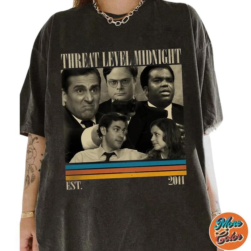 Threat Level Midnight Season 7 Retro Shirt, Cotton Unisex T-Shirt, Crew Neck, Size S- 4XL, Menswear Top, Womenswear Top Underwear Streetwear