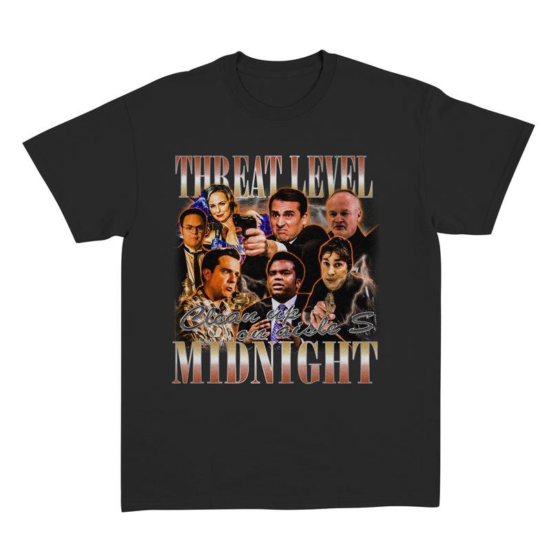 Threat Level Midnight Shirt, The Office Shirt, Movie Shirt, Vintage T-Shirt, Retro Shirt, Classic Movie Shirt, Gifts for him