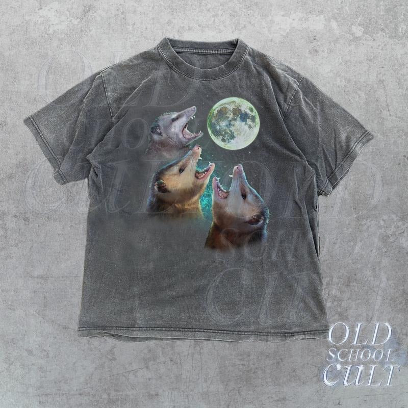 Three Possums Howling at Moon Vinatge Shirt, Retro Opossum Lover Tshirt, Funny Possum T-shirt, sweater and Hoodie