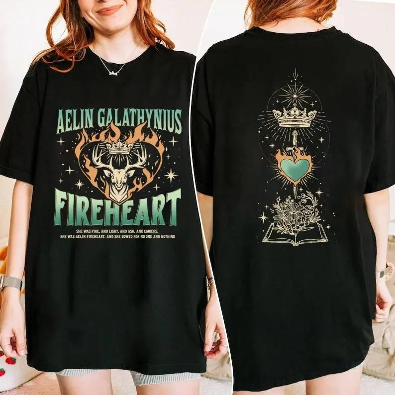 Throne Of Glass Fan shirt, Aelin Galathynius Shirt, Fireheart Aelin Shirts, Kingsflame The Thirteen, Gift For Book Lover, Bookish Shirt
