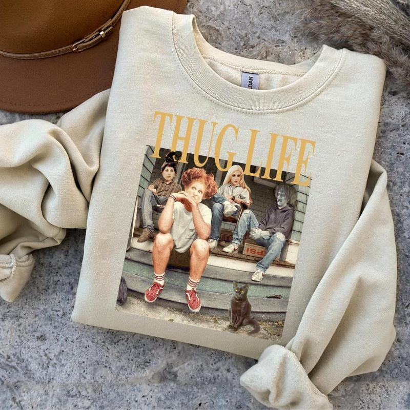 Thug Life Bad Witches Shirt, Hocus Pocus Halloween Shirt, Sanderson Sisters Shirt, Retro Witches Movie Tee, Halloween Character Shirt