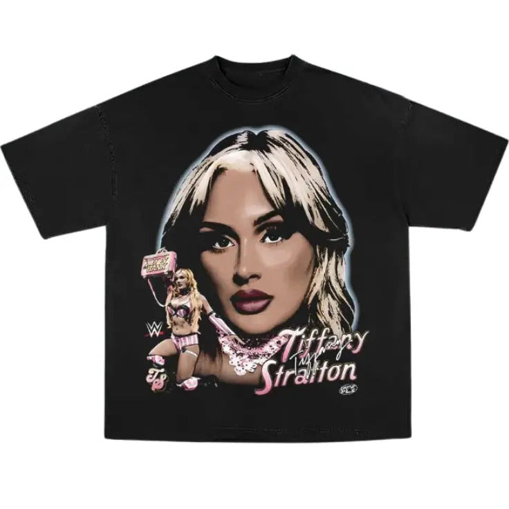 Tiffany Stratton Vintage Graphic Tees, Wrestling Tshirt, Wrestler T-Shirt, WWE Shirts, Unisex Wrestling Gift Shirt Top Menswear Womenswear Streetwear Tropical Crewneck
