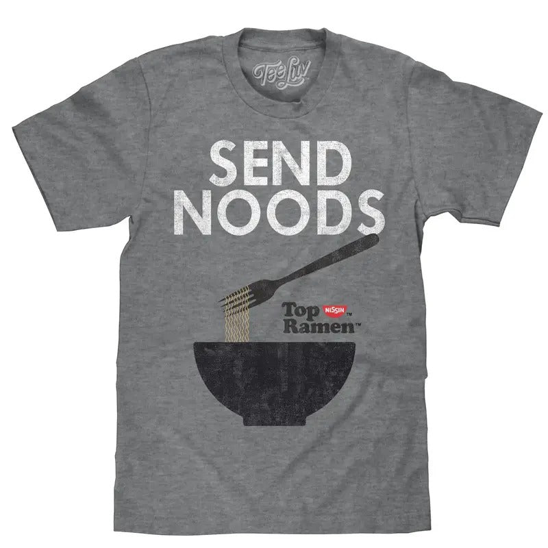 Top Ramen Send Noods T-Shirt - Gray
