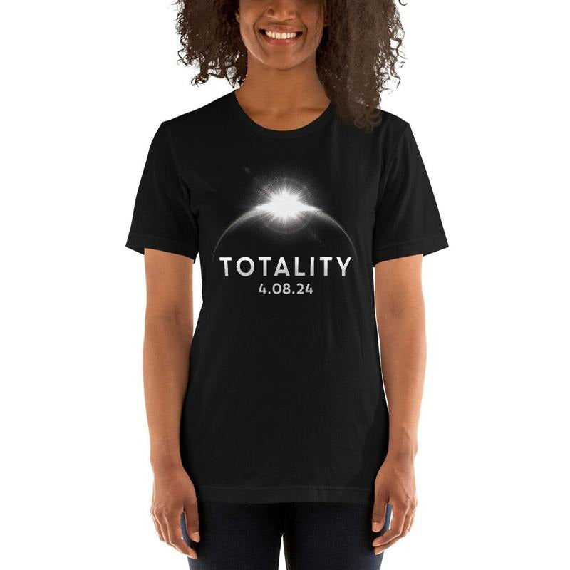Total Solar Eclipse Shirt, Path Of Totality Tee, 2024 Eclipse Shirt, Luna Eclipse, Astronomy Gift, Great American Eclipse, Unisex T-Shirt, Gifts For Friends Family, Short Sleeve Tee Shirt, Gifts For Birthday Mothers Day