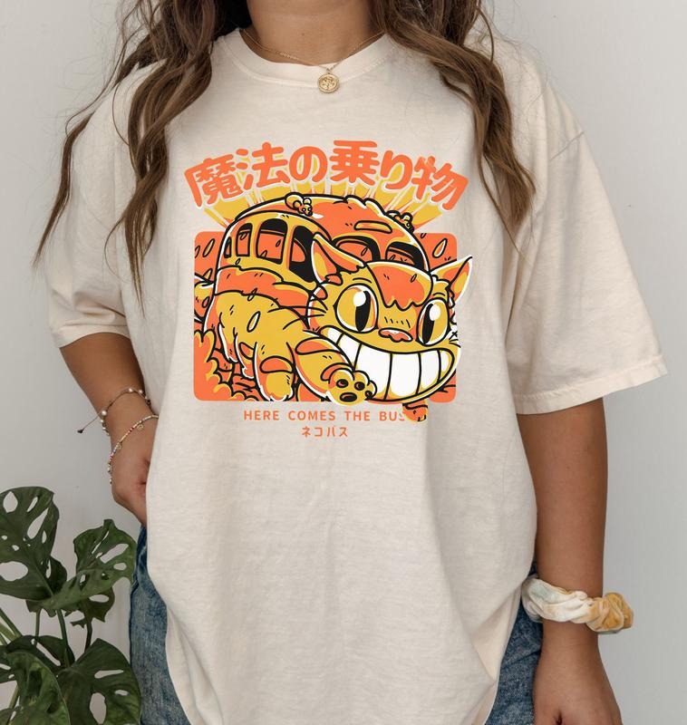 Totoro Catbus Shirt, Totoro Shirt, My Neighbour Totoro Shirt, Studio Ghibli Shirt, Ghibli Cartoon Shirt