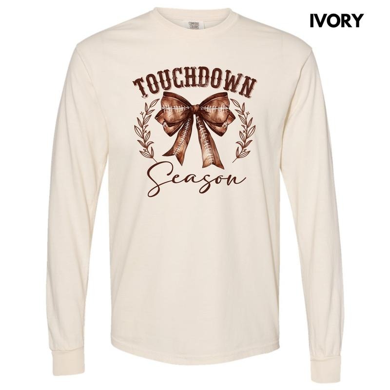 Touchdown Season Long Sleeve Comfort Colors T-Shirt 'NLB'