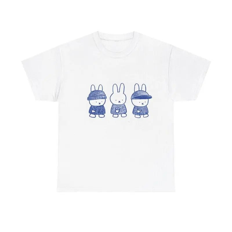 Trending Wave To Earth Miffy Unique Graphics Unisex Cotton T-shirt for men and women Classic Menswear