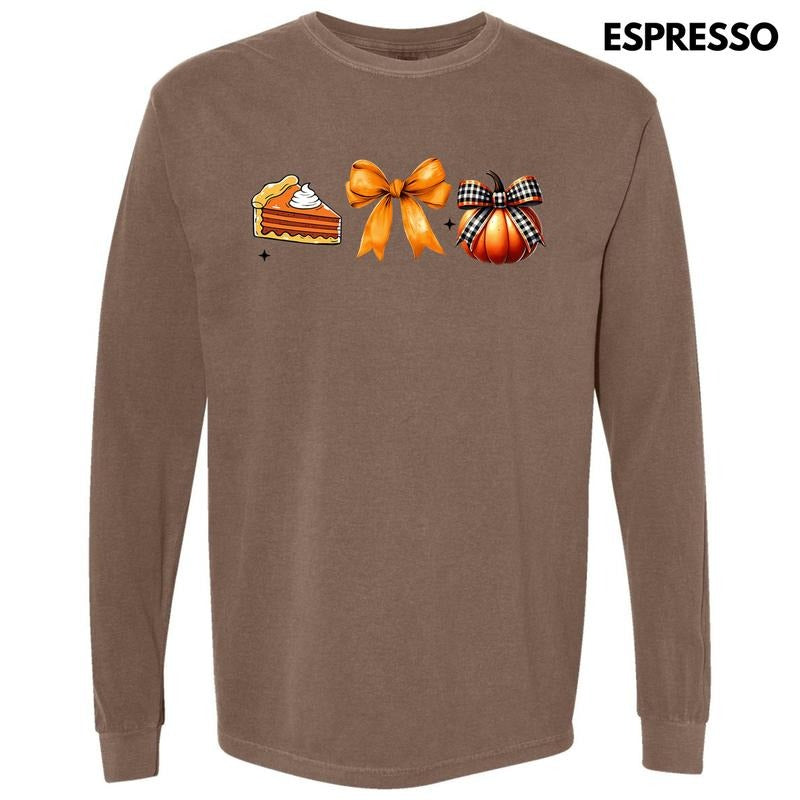 Trio Thanksgiving Things Long Sleeve Comfort Colors T-Shirt 'NLB'