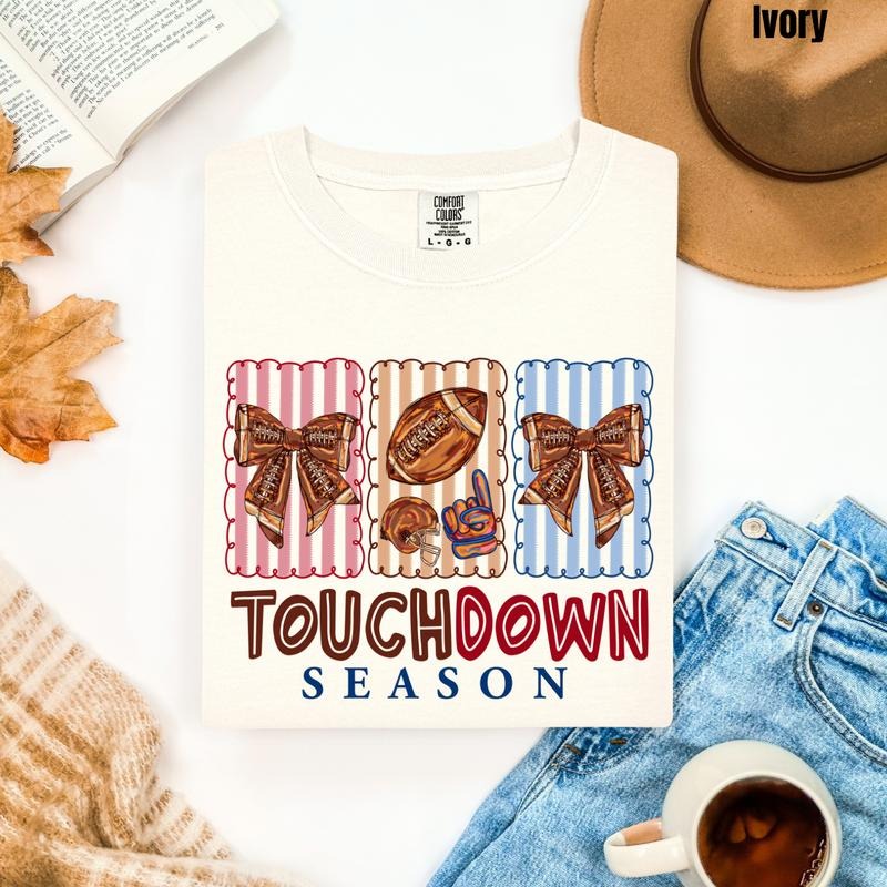 Trio Touchdown Season Comfort Colors T-Shirt 'NLB'