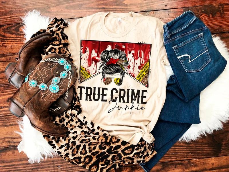 True Crime Junkie Sweatshirt and Tshirt Top