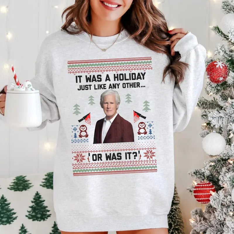 True Crime Ugly Christmas Sweater Party Sweatshirt, Funny Christmas Sweater, Funny Christmas Sweatshirt, Christmas Sweater Party