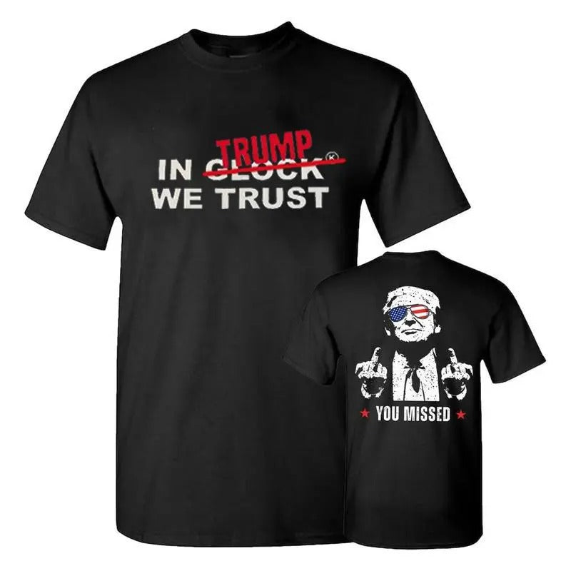Trum You Missed In Trum We Trust 2024 Unisex Cotton 2-Side Funny T-Shirt, Trum Never Surrender Vance USA Flag Shirt, Trum 2024 Bulletproof Shirt , Trum Make America Great Again Shirt, MA.GA Trum VP T-shirt, Rep.ublican Trum Vance US Flag Shirt