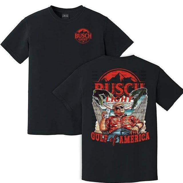 Trump Gulf of America Busch Light Shirt, MAGA Trump Fan Tee, Funny Busch Light Trump Gift, Unisex Cotton, Casual Top Menswear, Gift for Men Women