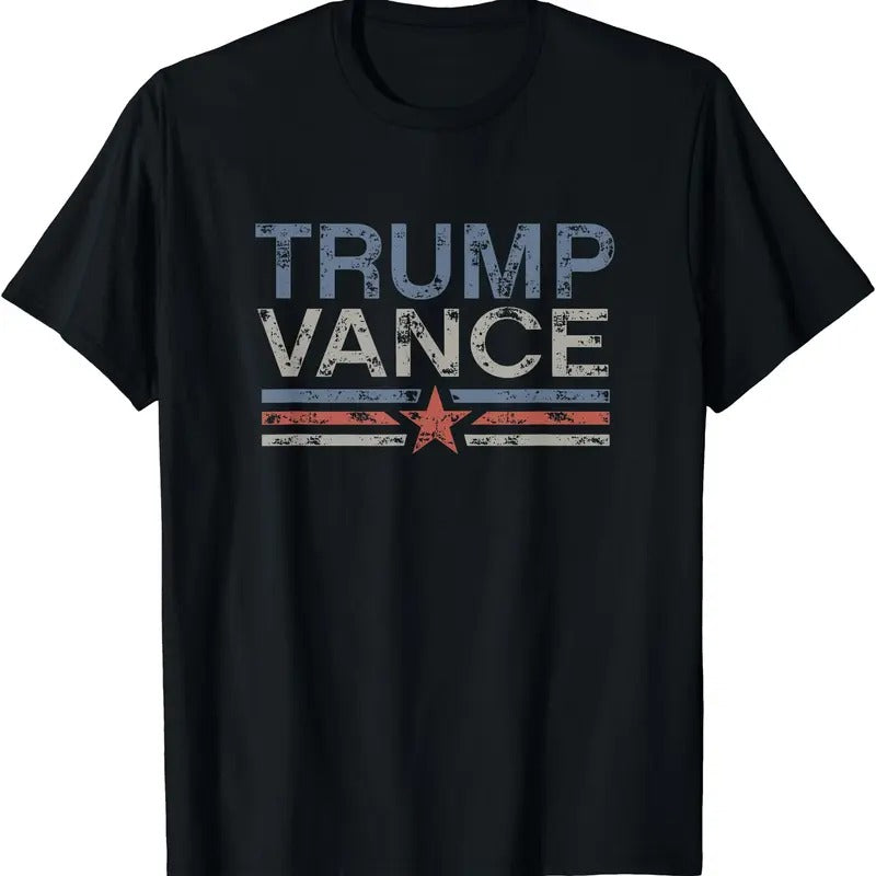 Trump JD Vance 2024 Retro Stripe Trump Vance 2024 T-Shirt