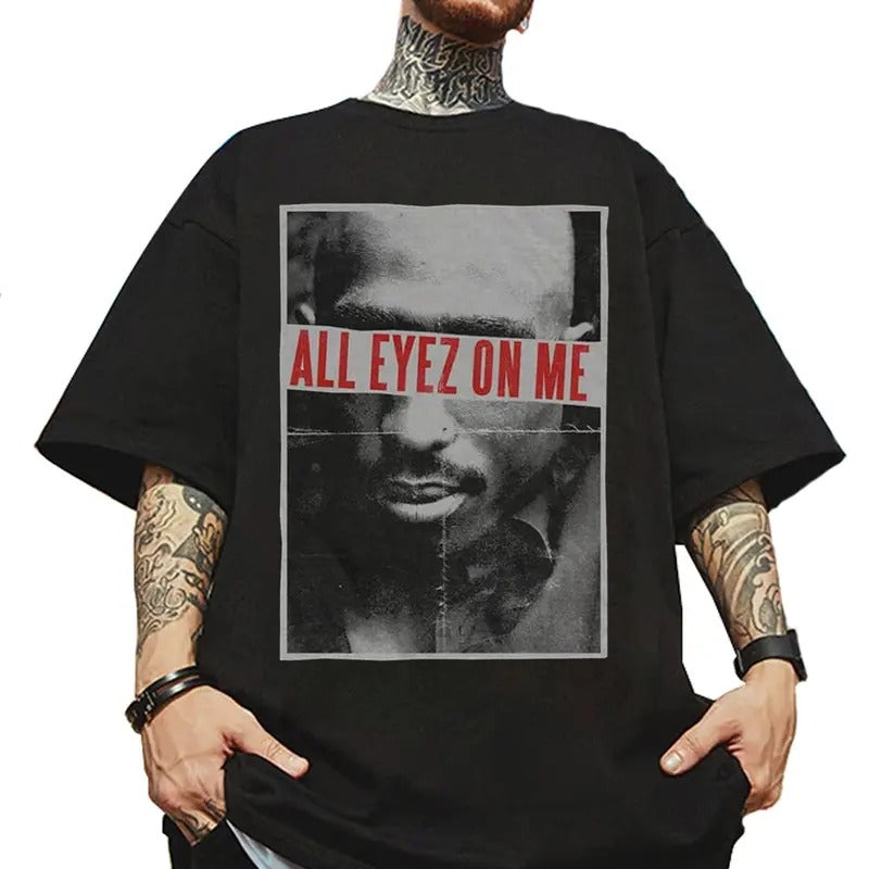 Tupac All Eyez On Me Shirt, 2pac Shirt, Rapper Merch, Tupac Shirt, 1990s Vintage Retro Shirt, Vintage 90s Bootleg Style T-shirt, Hip Hop Legends Shirt