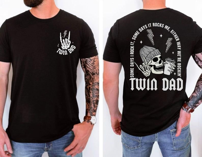 Twin Dad Shirt, Funny Twin Shirt, Father's Day Gift, Twin Dad Gift, New Dad Shirt, Fathers Day Gift from Wife, Father of Twins, Gift for Dad Hoodie, T-shirt and sweater 2 sides, Gifts for dad, grandpa