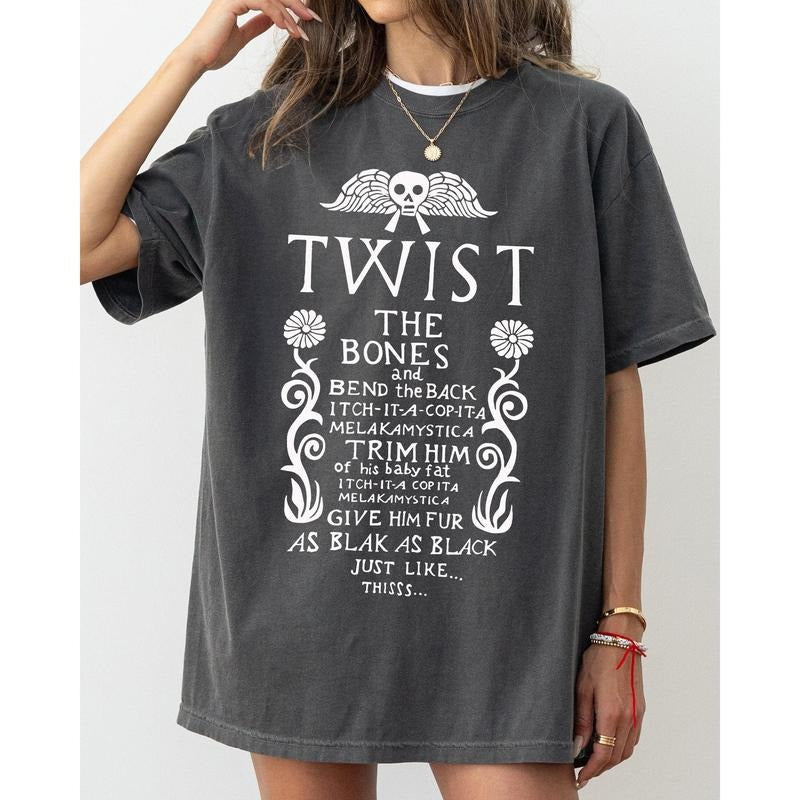 Twist The Bones, Skeleton, Spooky, Ghost, Funny, Witch, Aesthetic, Meme, Halloween, Costume, Tshirt, Women's, Comfort Colors Tee, Spooky, Tshirt, Witch, Pumpkin, Ghost, Skeleton