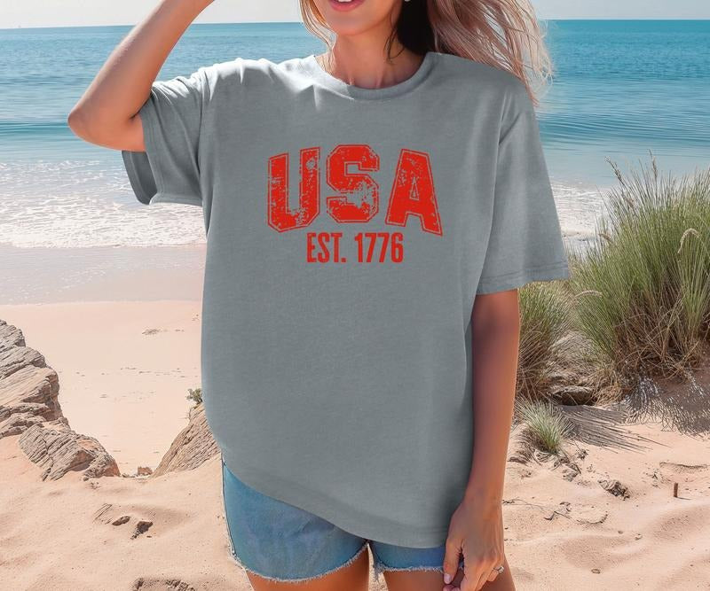 USA EST 1776 TEE SHIRT Design Comfort colors Tee shirt