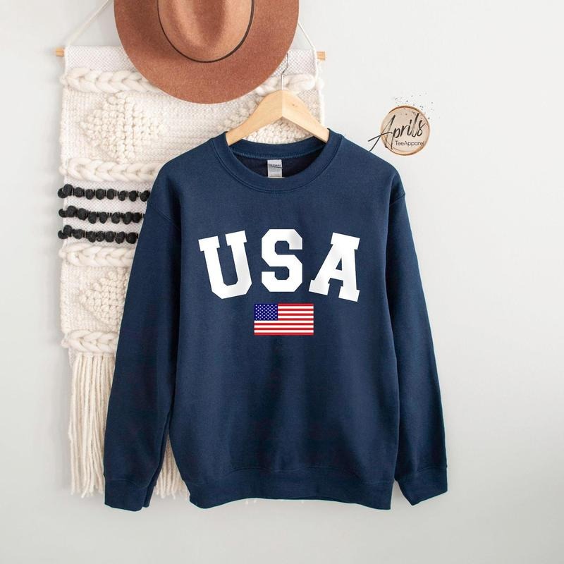USA Flag Sweatshirt, USA Sweatshirt, Patriotic Sweatshirt, American Flag Sweatshirt, America Sweatshirt, Retro Sweatshirt, USA Flag Hoodie modal