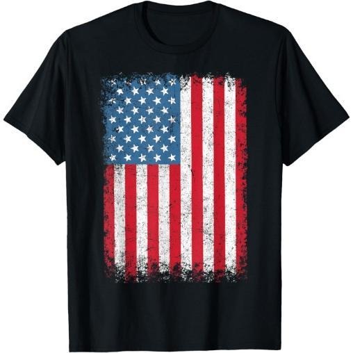USA T-shirt Men Patriotic American Flag July 4th T-Shirt Made in USA