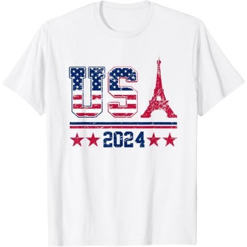USA Team American Flag Sport USA 2024 Men T-Shirt Made in USA