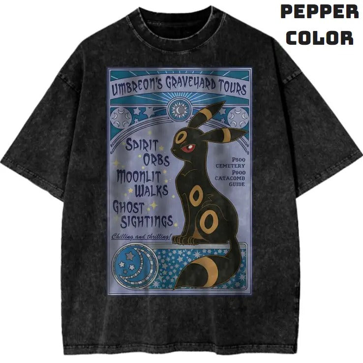 Umbreon Vintage Graphic Tees, Pokémon T-Shirt, Pokemon Shirts, Vacation Outfits, Unisex Anime Manga Shirt Top Menswear Womenswear Streetwearstyle{n002}2