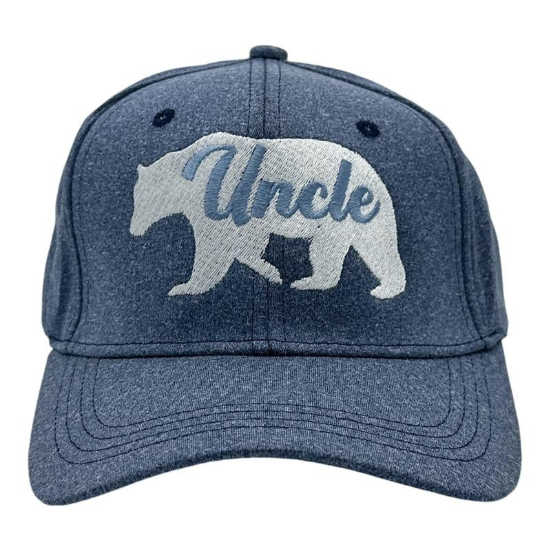 Uncle Bear Hat Funny Sarcastic Graphic Novelty Cap Funny Hats Uncle Funny Sarcastic Novelty Caps for Men Blue - Standard