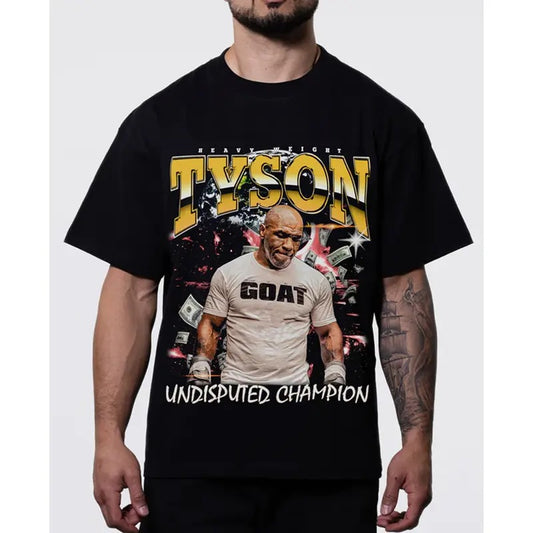 Undisputed Champion Global, Mike Tyson Tiger Tee, Boxing Fan Shirt, Unisex Graphic Tshirt, Mike Tyson vs Logan Paul, Iron Mike Boxing