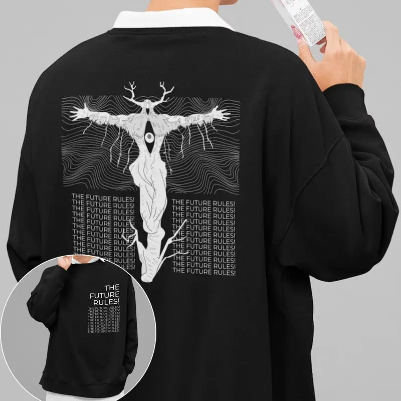 Unisex Anime Crewneck Sweatshirt The Future Rules