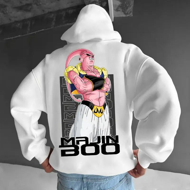 Unisex BUU Graphic Print Hoodie, Casual Dragon Ball Hoodie, Manga Hoodie For Men, Best Anime Hoodie, Gift For Anime Lovers, Anime Printed Shirt, DB Gift For Fans, Gift For Him, Gift For Her V2