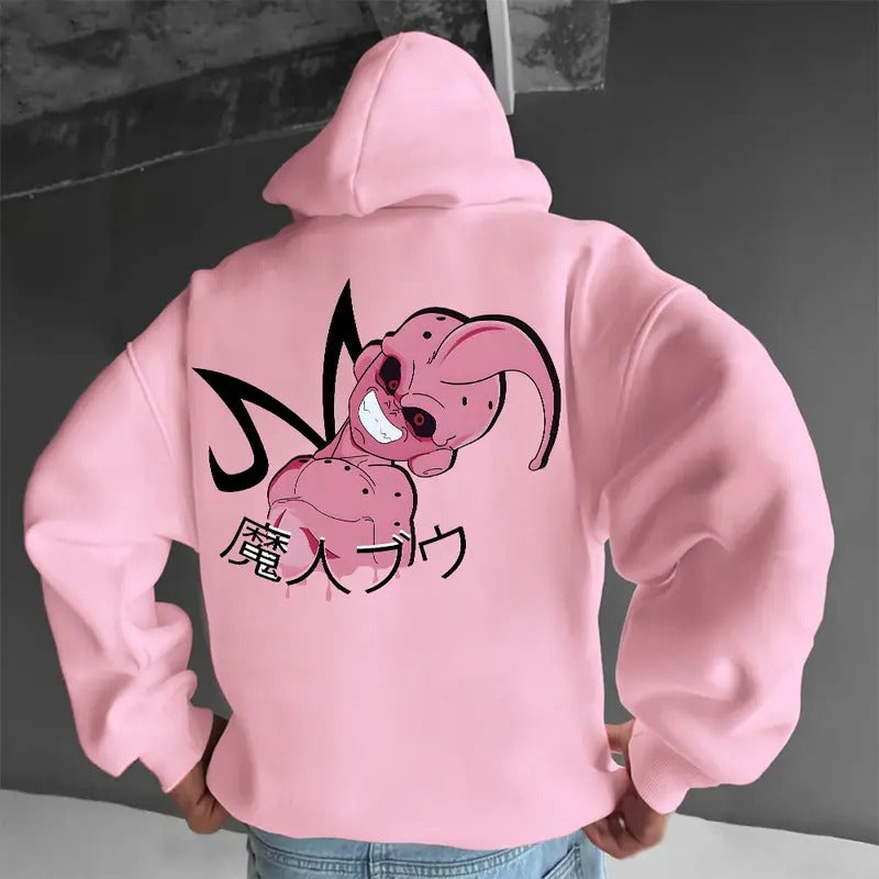 Unisex BUU Graphic Print Hoodie, Manga Hoodie For Men, Best Anime Hoodie, Gift For Anime Lovers, Anime Printed Shirt, DB Gift For Fans, Gift For Him, Gift For Her Tops