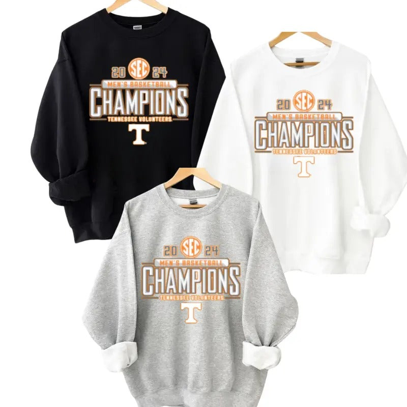 Unisex Blue 84 Tennessee Orange Tennessee Volunteers 2024 SEC Men's Basketball Regular Season Champions Locker Room Sweatshirt
