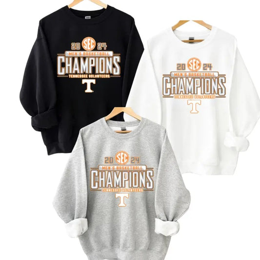 Unisex Blue 84 Tennessee Orange Tennessee Volunteers 2024 SEC Men's Basketball Regular Season Champions Locker Room Sweatshirt