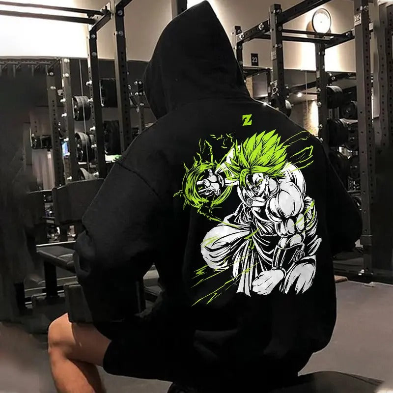 Unisex Dragon Ball Anime Broly Printed Hoodie, Manga Hoodie For Men, Best Anime Hoodie, Gift For Anime Lovers, Anime Printed Shirt, DB Gift For Fans, Gift For Him, Gift For Her Tops