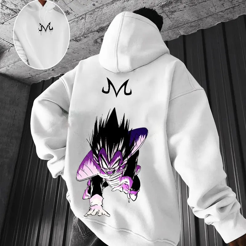 Unisex Vegeta Print Hoodie, Dragon Ball Anime Printed Hoodie, Manga Hoodie For Men, Best Anime Hoodie, Gift For Anime Lovers, Anime Printed Shirt, DB Gift For Fans, Gift For Him, Gift For Her Tops