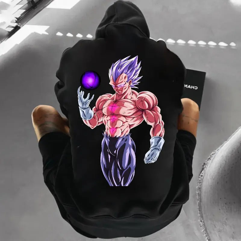 Unisex Vegeta Print Hoodie, Manga Hoodie For Men, Best Anime Hoodie, Gift For Anime Lovers, Anime Printed Shirt, Dragon Ball Gift For Fans, Gift For Him, Gift For Her