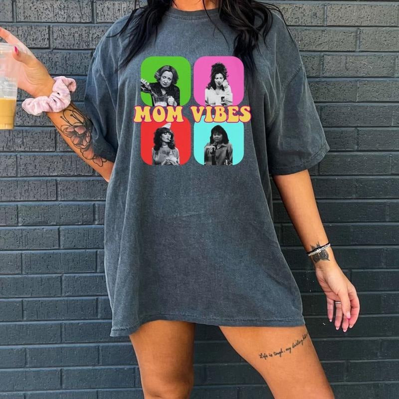 Unisex comfort colors sarcastic funny mom vibes short sleeve comfy casual cotton tshirt