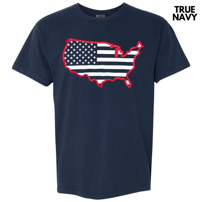 United States Red Puff Comfort Colors T-Shirt