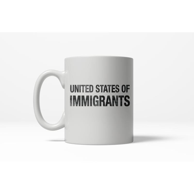 United States of Immigrants Funny Citizen American Ceramic Coffee Drinking Mug - 11oz Funny Coffee Mugs Ceramic Printed Drinkware Cup