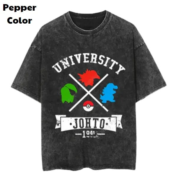 University Johto Vintage Tee, Pokemon T-Shirt, Pokemon Graphic Tees, Pokemon Shirt, Unisex Anime Shirt, Menswear Womenswear Streetwear