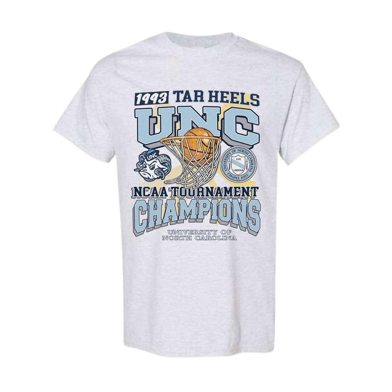 University Of North Carolina Tournament Champs NCAA T-Shirt, Full Color, Full Size