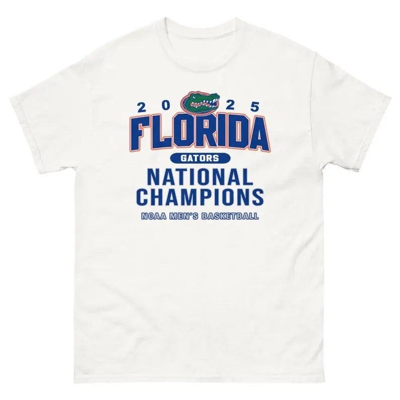 University of Florida Gators NCAA Champions 2025 Vintage March Madness TShirt Cotton Top