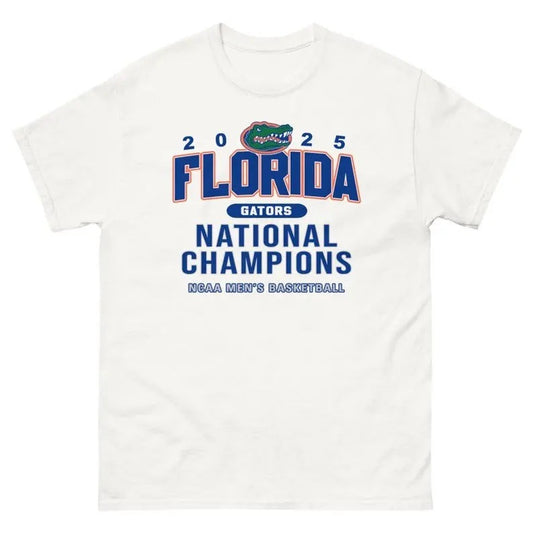 University of Florida Gators NCAA Champions 2025 Vintage March Madness TShirt Cotton Top