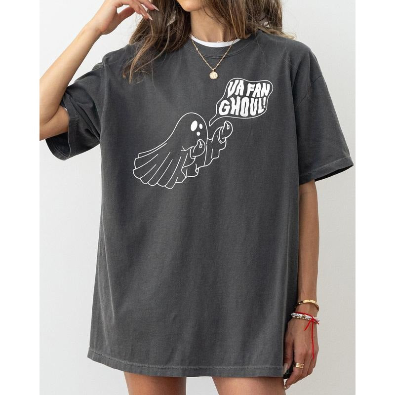 Va Fan Ghoul, Skeleton, Spooky, Ghost, Funny, Witch, Aesthetic, Meme, Halloween, Costume, Tshirt, Women's, Comfort Colors Tee, Spooky, Tshirt, Witch, Pumpkin, Ghost, Skeleton