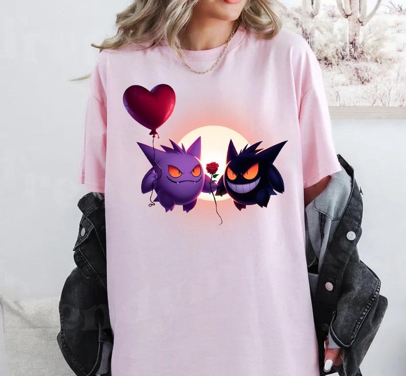 Valentine Gengar T Shirt Sweatshirt, Gengar Lover, Gengar Valentine Shirt, Pokemon Gengar T-Shirt, Anime Gift, Gengar Shirt, Gengar Pokemon Sweatshirt, Anime Pokemon TShirt Sweatshirt, Gengar Ghosts, Valentine Shirt, Valentine Giftsstyle{n002}2