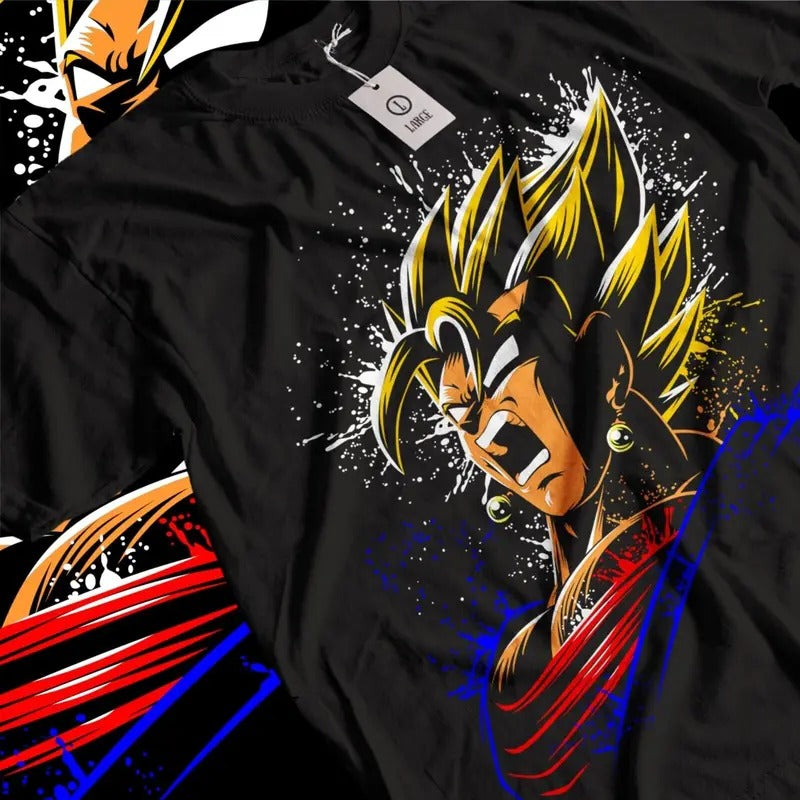 Vegito Super Saiyan T Shirt Dragon Ball Z Anime Clothing Manga Shirt Japanese Unisex Full Size