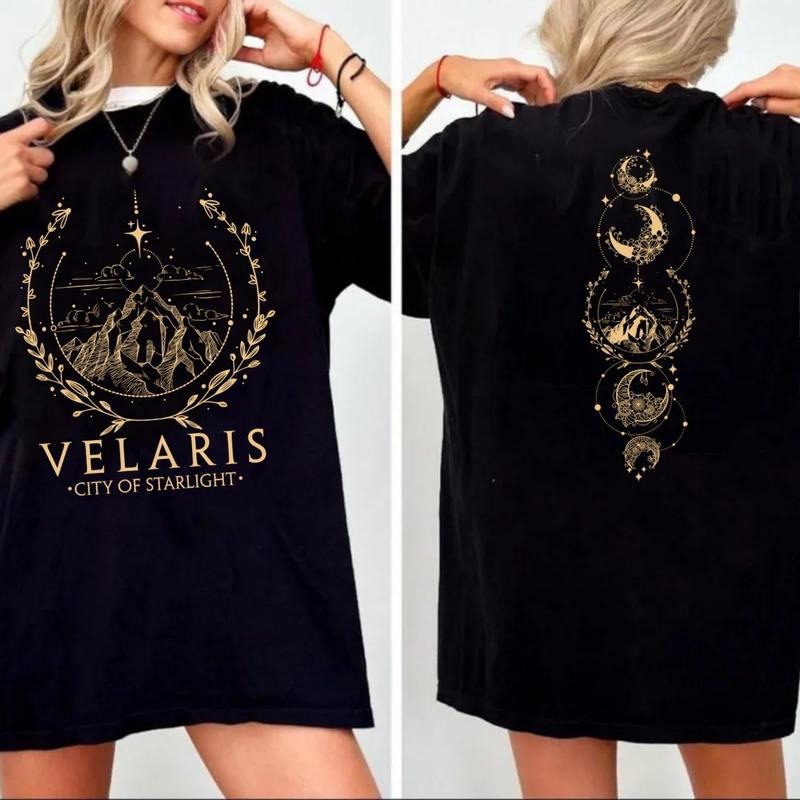 Velaris City Of Starlight Two Sided Shirt, Acotar Velaris Tshirt, The Night Court, Sjm Merch Shirt, Court Of Dreams, Velaris Bookish Pullover Tee